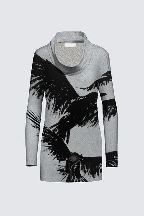 Cowl Neck Brushed Knit Tunic