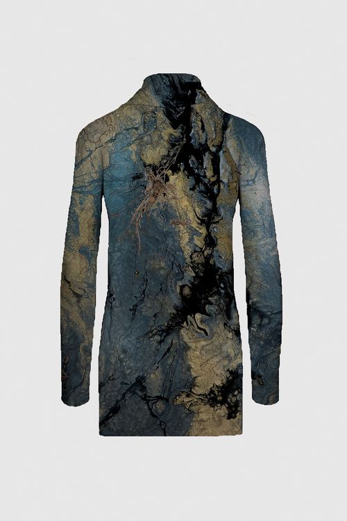 Cowl Neck Brushed Knit Tunic