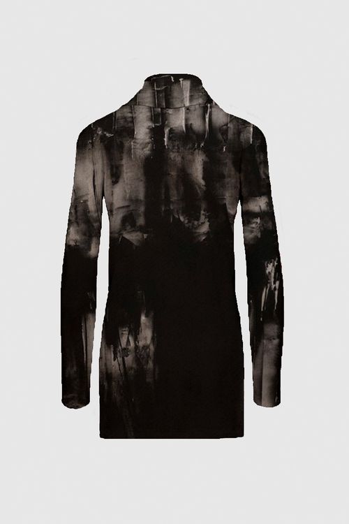 Cowl Neck Brushed Knit Tunic