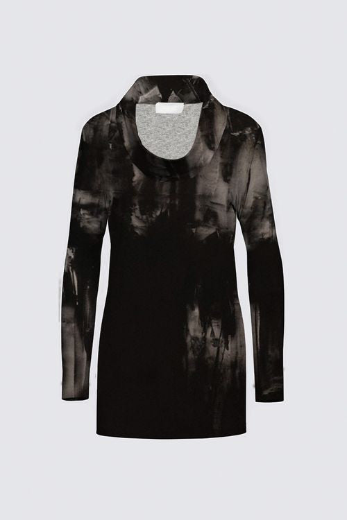 Cowl Neck Brushed Knit Tunic