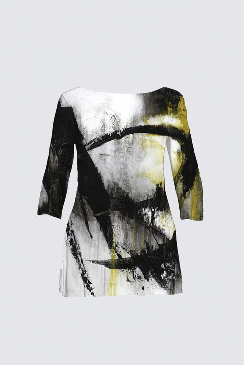 Curve Boat Neck Long Sleeve Tunic