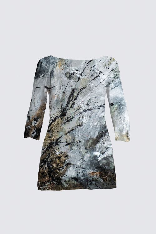 Curve Boat Neck Long Sleeve Tunic