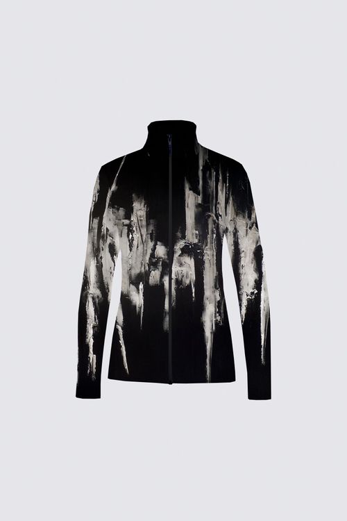 Scuba Knit Full Zip Long Sleeve Active Top