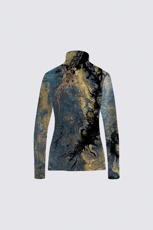 Scuba Knit Full Zip Long Sleeve Active Top
