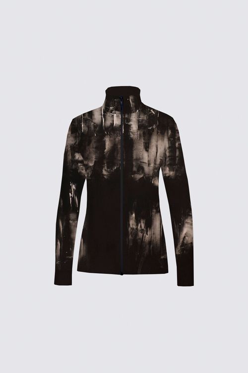 Scuba Knit Full Zip Long Sleeve Active Top