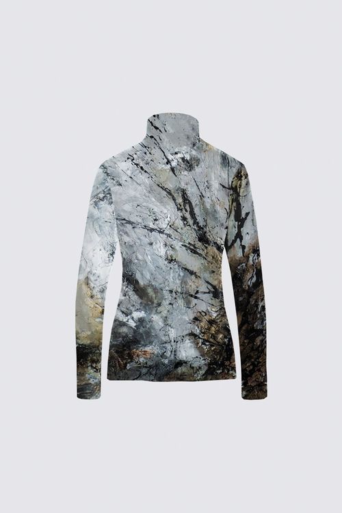 Scuba Knit Full Zip Long Sleeve Active Top