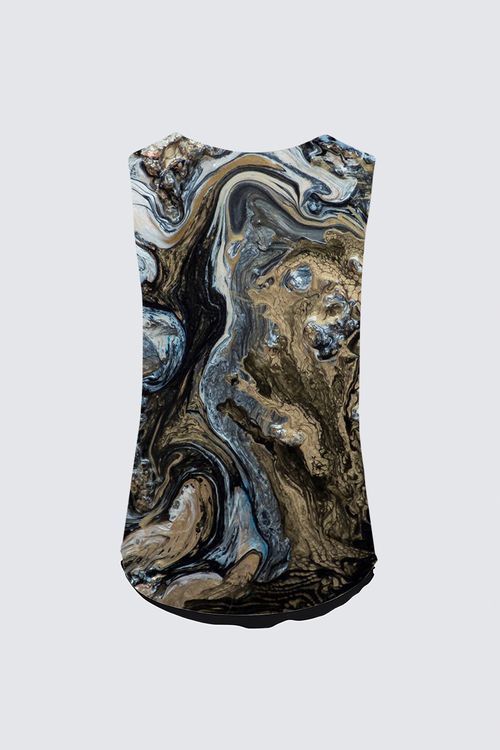 Reversible Sleeveless V-Neck Top