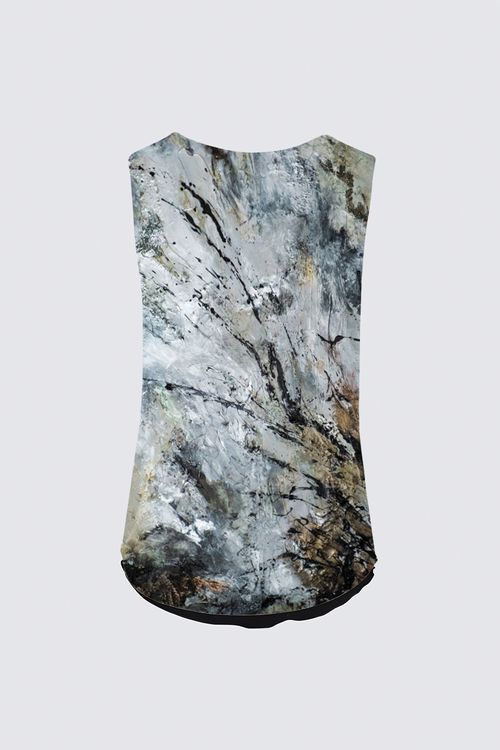 Reversible Sleeveless V-Neck Top