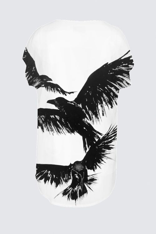 Short Sleeve V-Neck Chiffon Top