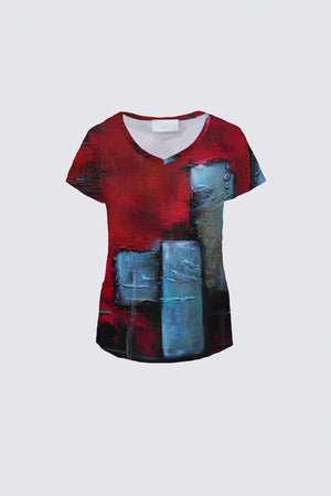 Short Sleeve V-Neck Neck Tee