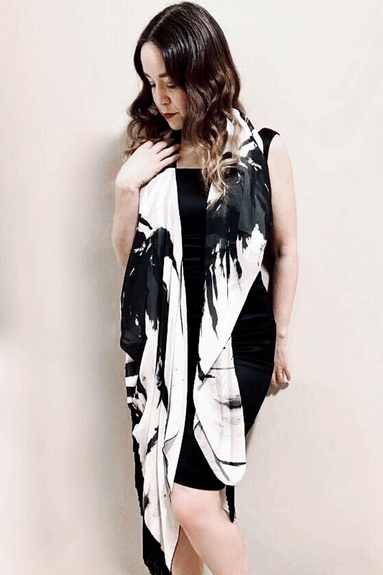 Draped Cover Up With Fringe