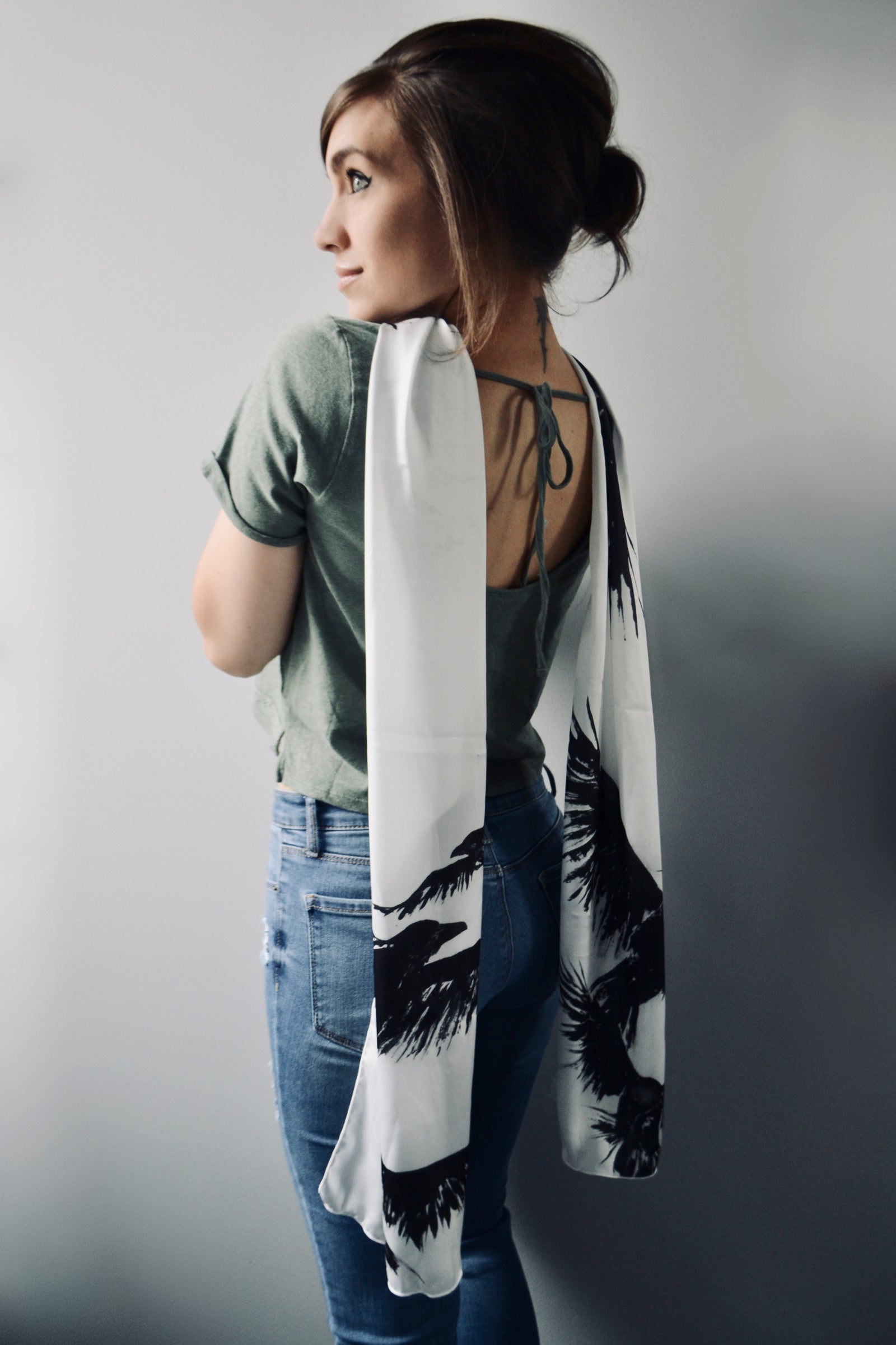 Crow Long Scarf