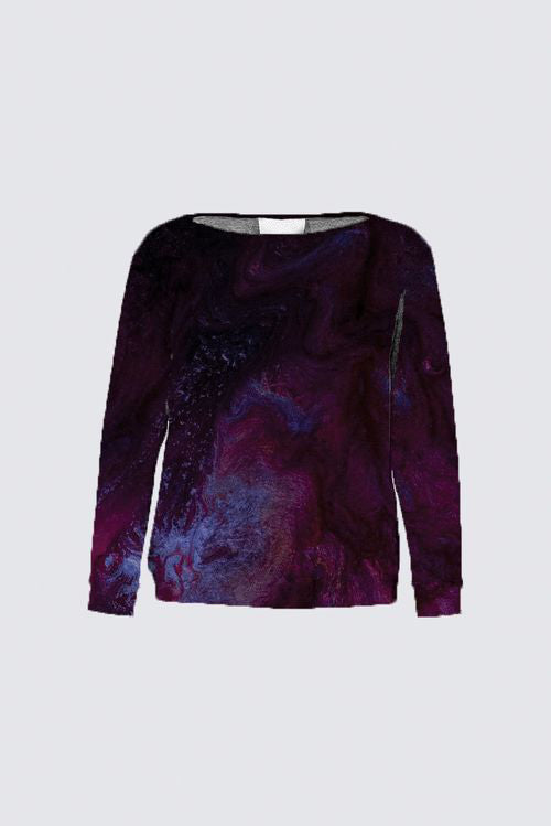 Curve Boat Neck Brushed Knit Pullover