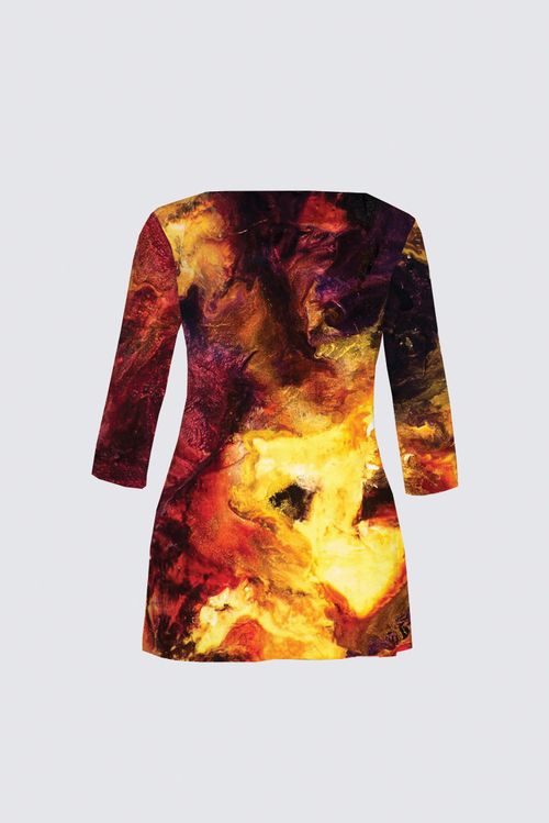 Curve Boat Neck Long Sleeve Tunic