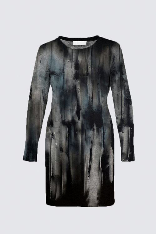 Curve Long Sleeve Brushed Knit Midi Dress