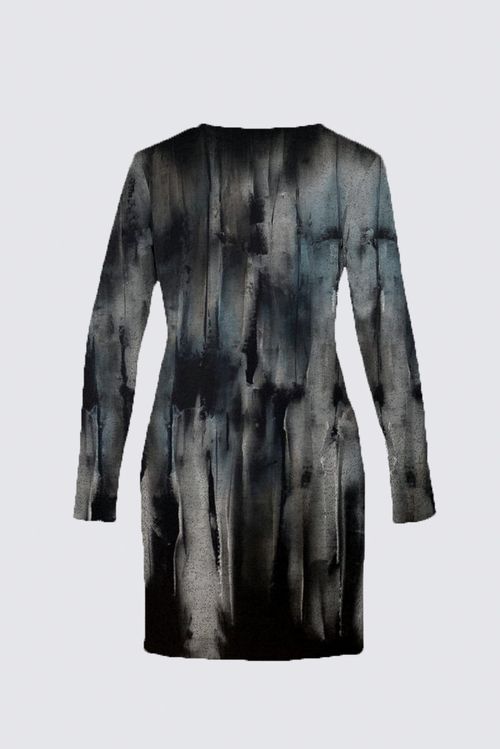 Curve Long Sleeve Brushed Knit Midi Dress