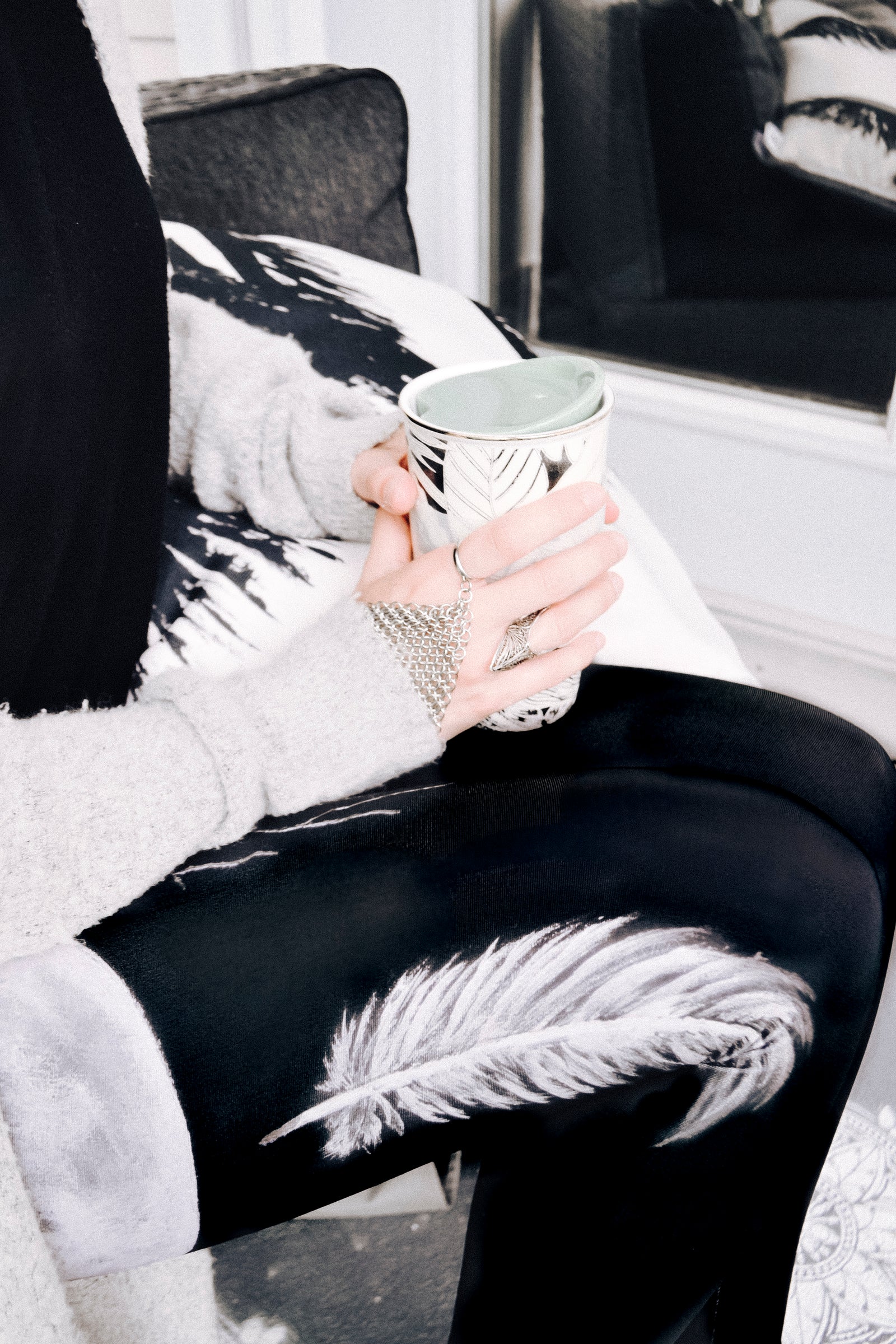 Silver Sage High Waist Leggings