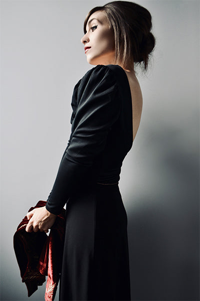 Blue, rust orange and purple abstract print reversible short skirt, little black skirt, above the knee skirt, two layer skirt