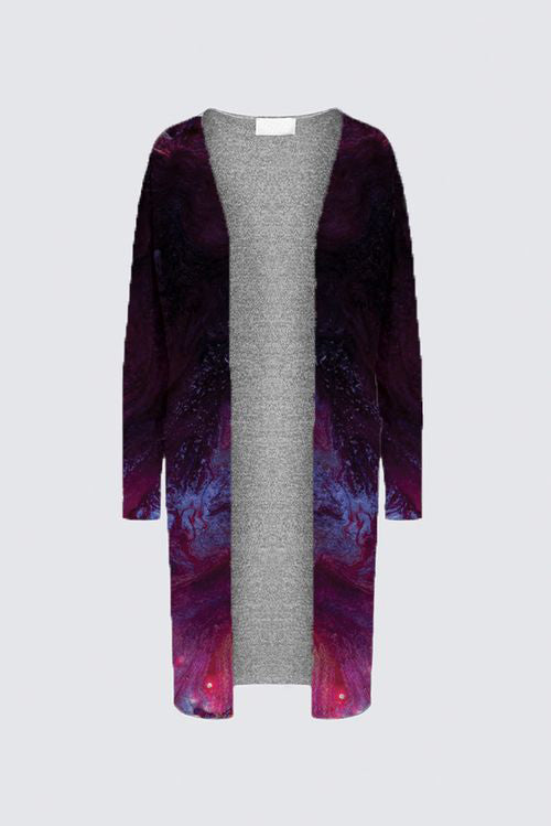 Brushed Knit Duster Cardigan With Pockets