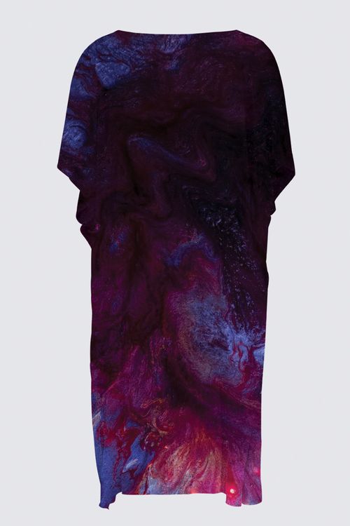 Short Sleeve Long Chiffon Cover Up