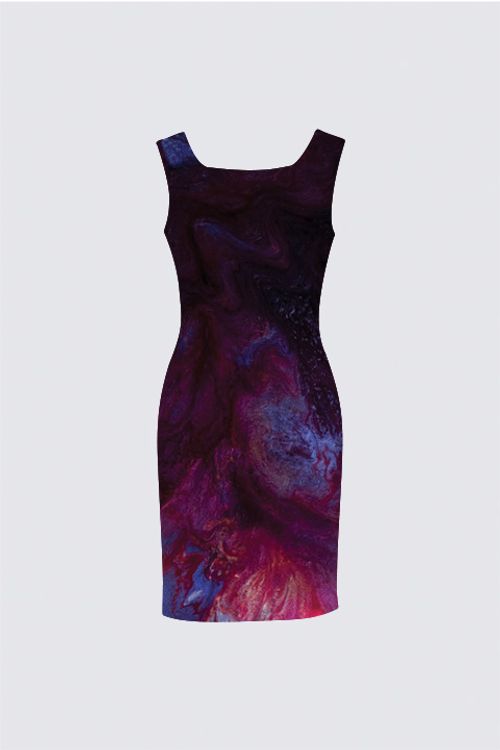 Sleeveless Square Neckline Dress