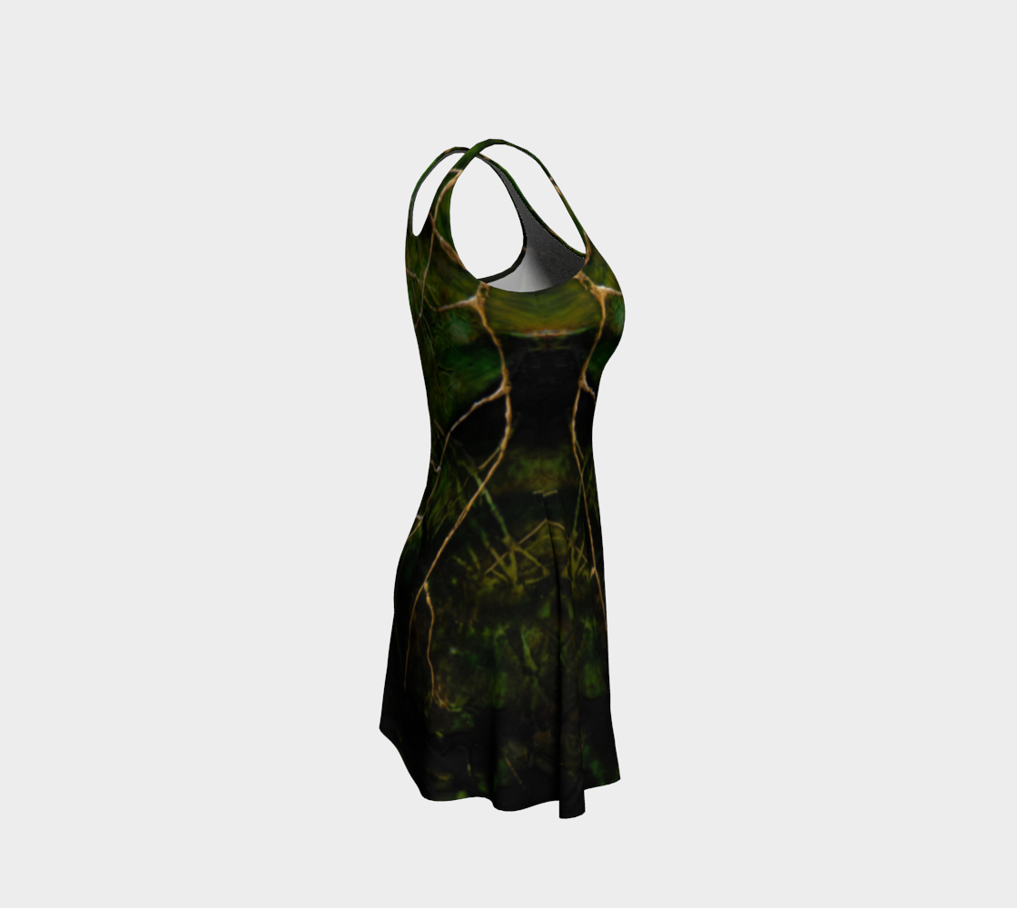 Emerald Woods Flare Dress