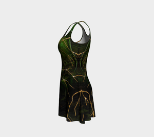 Emerald Woods Flare Dress
