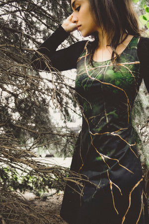 Emerald Woods Flare Dress