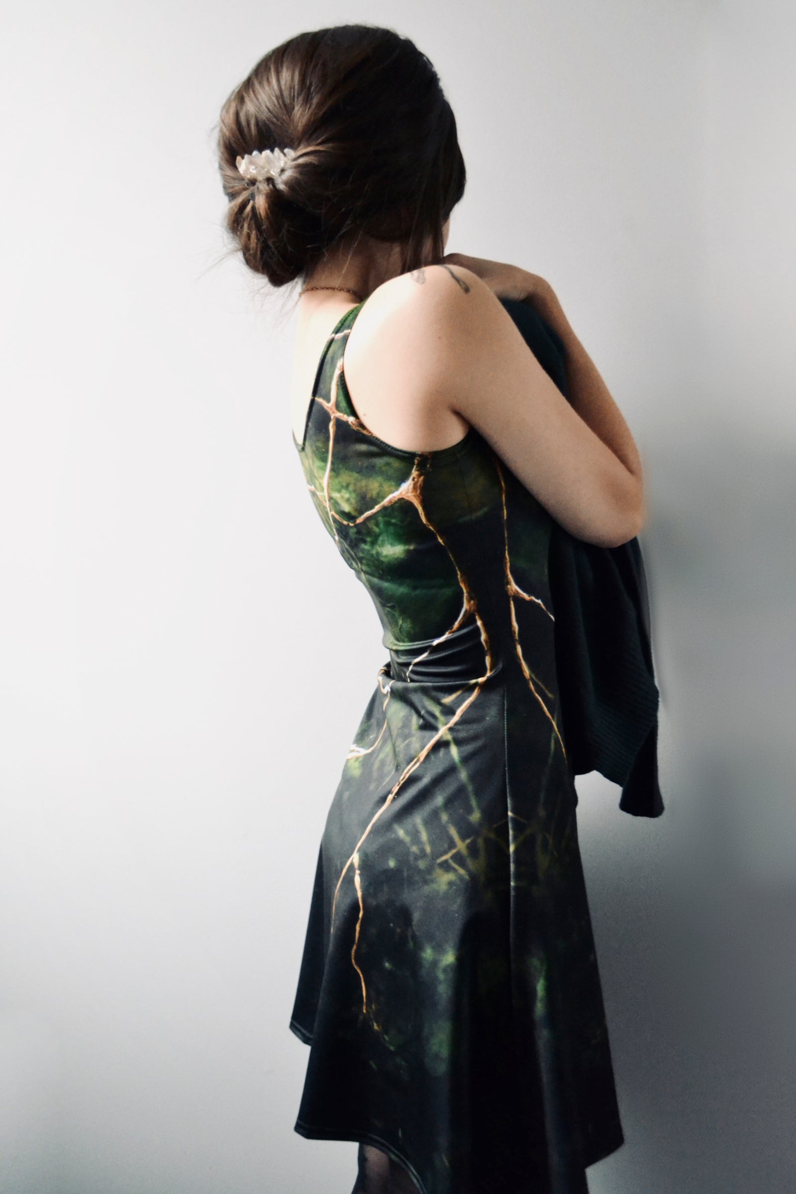 Emerald Woods Flare Dress