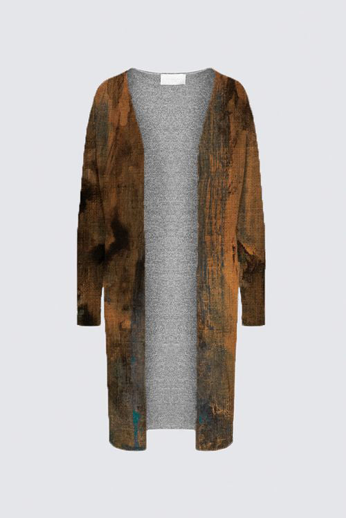 Brushed Knit Duster Cardigan With Pockets