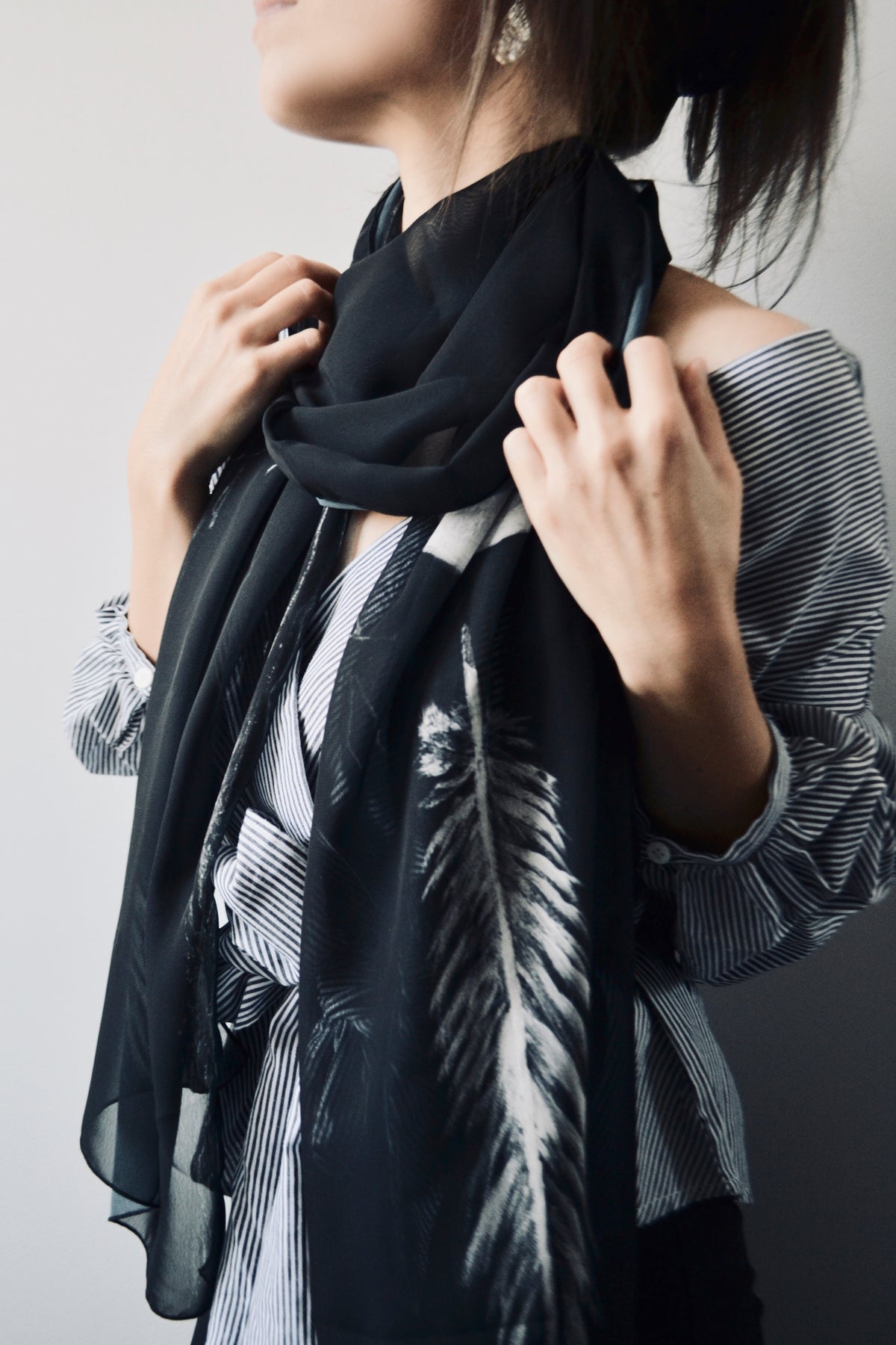 Silver Sage Long Scarf