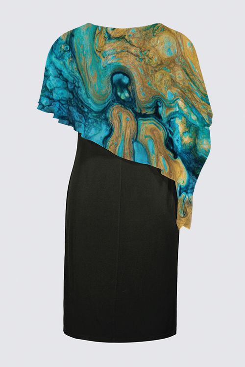 Sleeveless Cape Dress