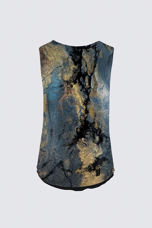 Reversible Sleeveless V-Neck Top