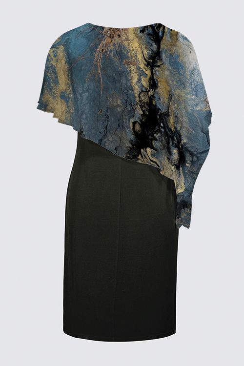 Sleeveless Cape Dress