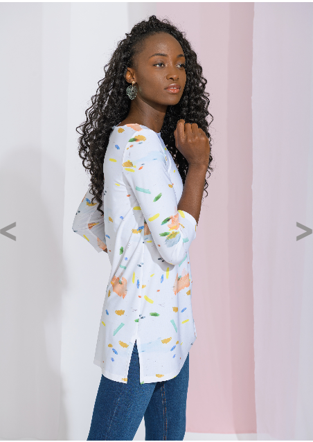 Boat Neck Long Sleeve Tunic