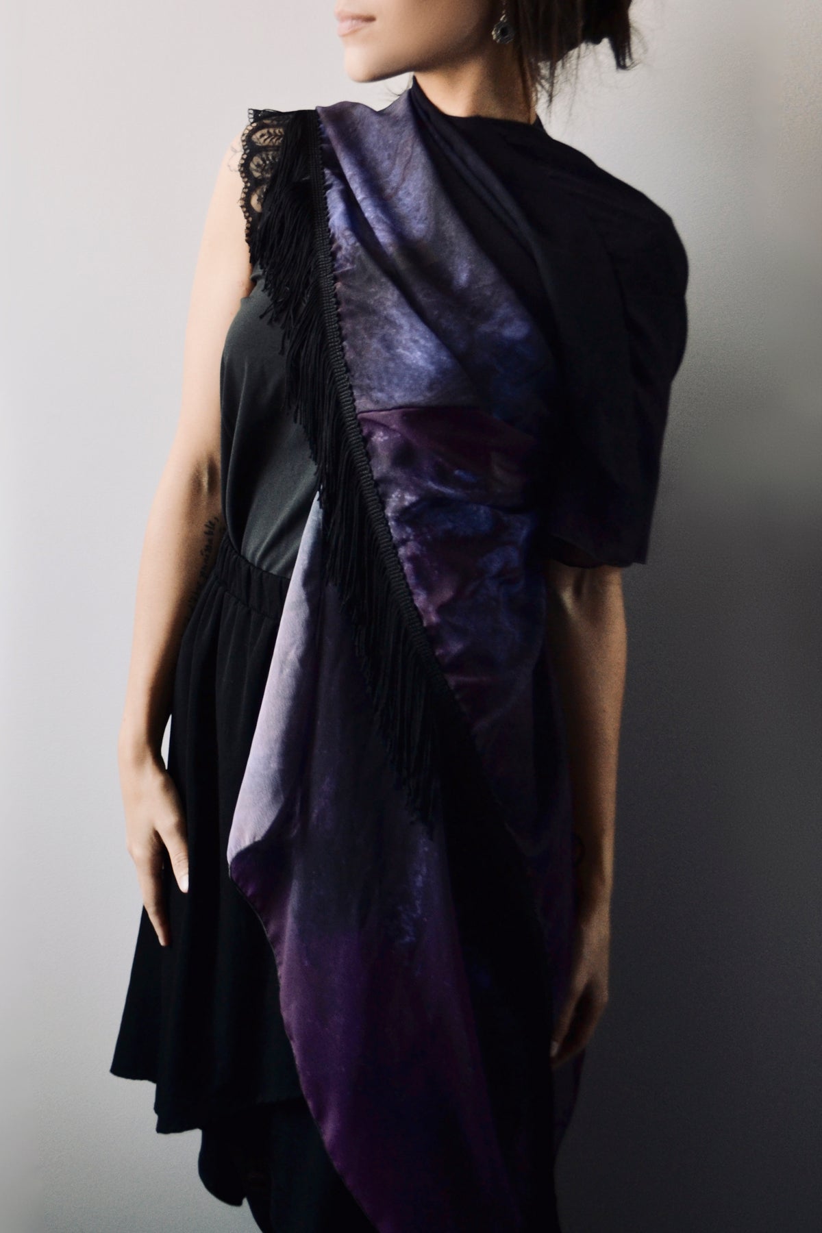 Draped Cover Up With Fringe