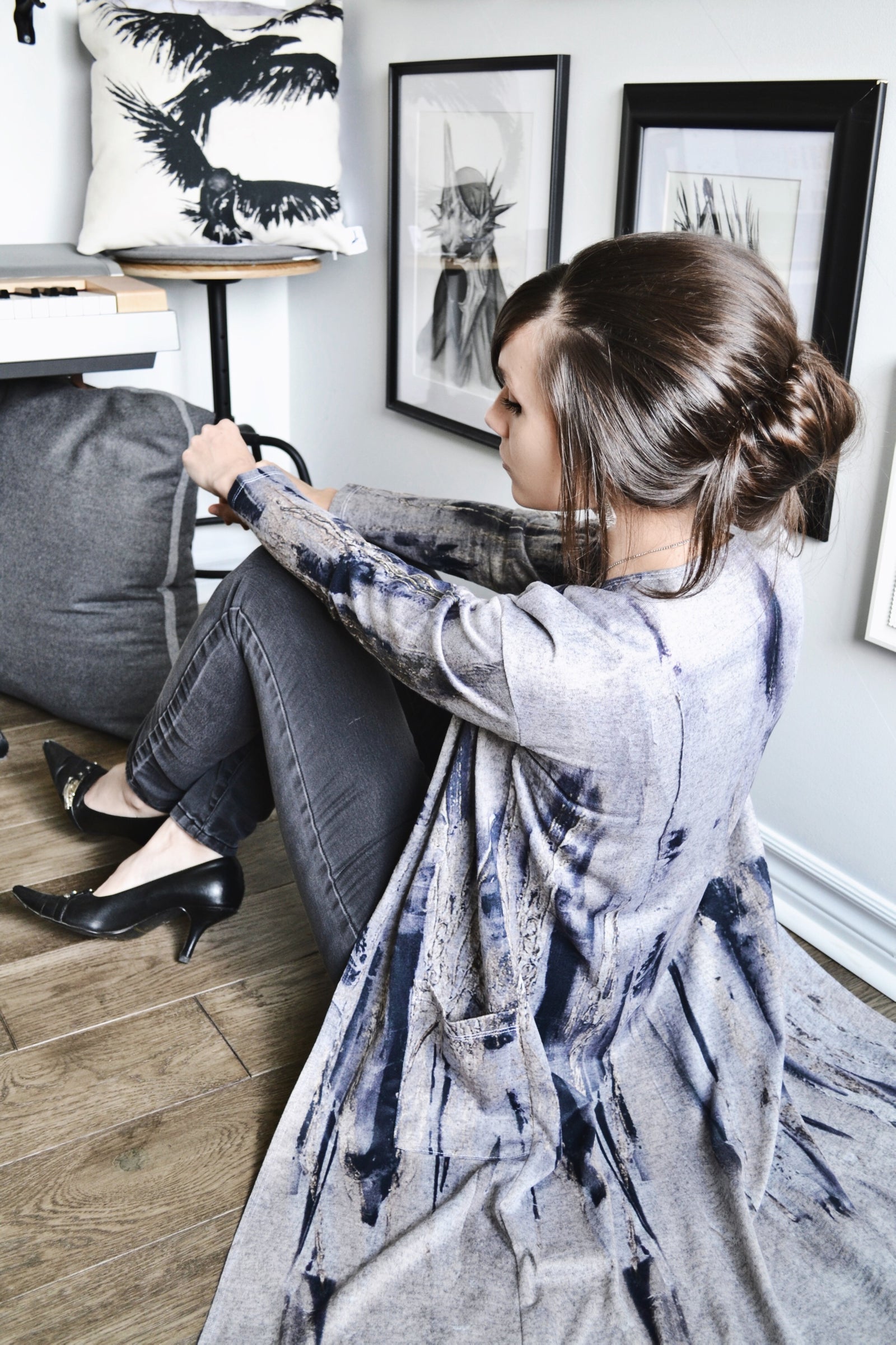 Brushed Knit Duster Cardigan With Pockets