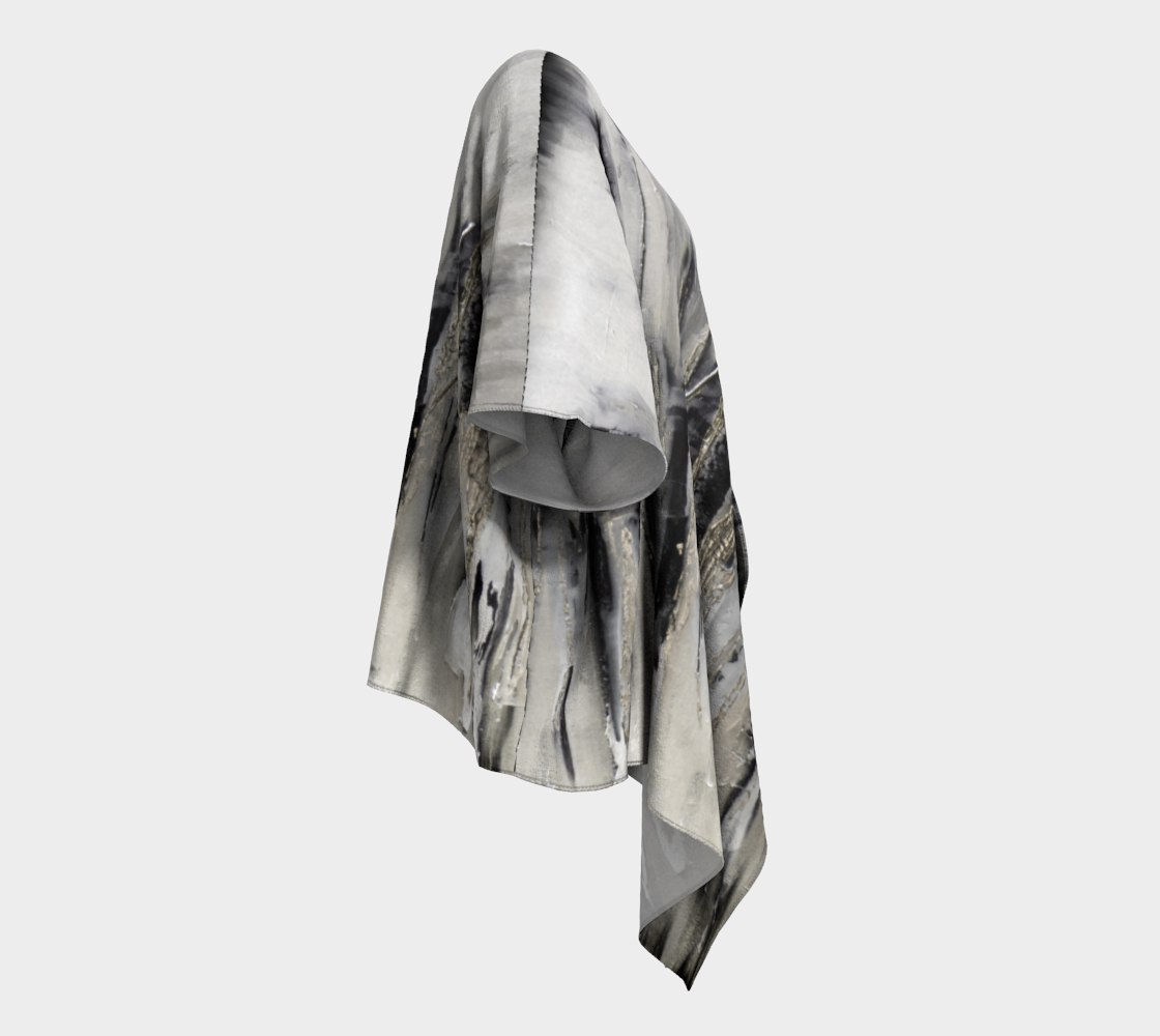 Draped Cover Up With Fringe