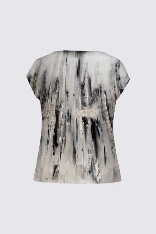 Drape Neck Cap Sleeve Tee