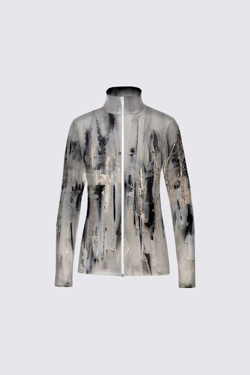 Scuba Knit Full Zip Long Sleeve Active Top