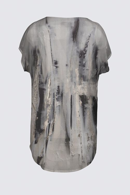 Short Sleeve V-Neck Chiffon Top
