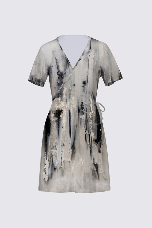 Short Sleeve Wrap Dress