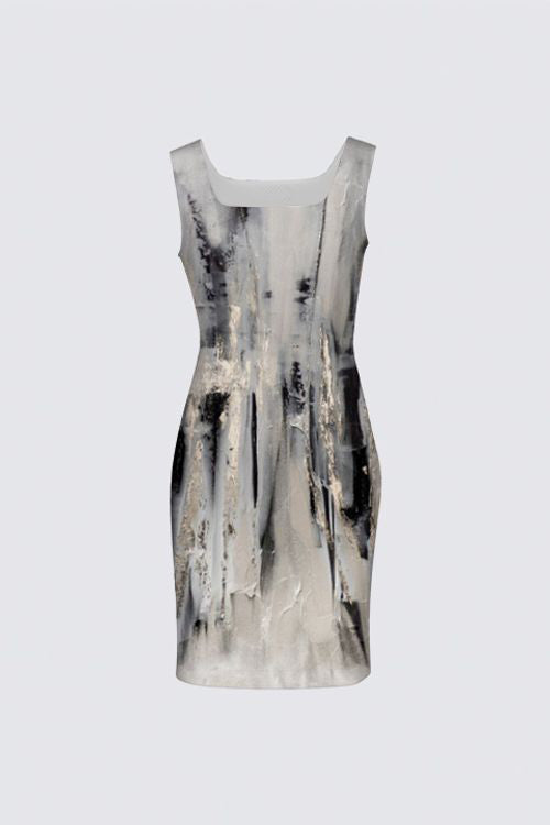 Sleeveless Square Neckline Dress