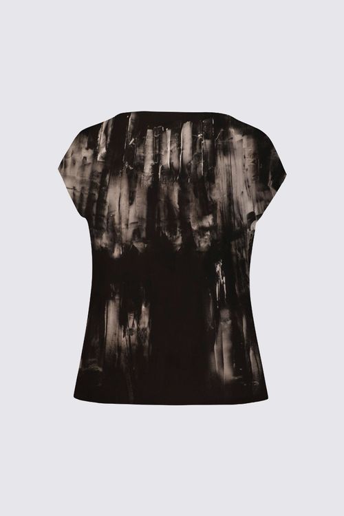 Drape Neck Cap Sleeve Tee