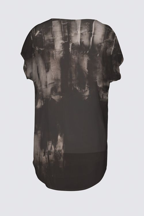 Short Sleeve V-Neck Chiffon Top