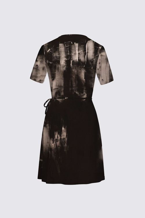 Short Sleeve Wrap Dress