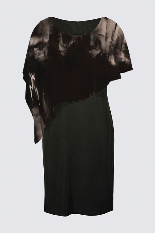 Sleeveless Cape Dress