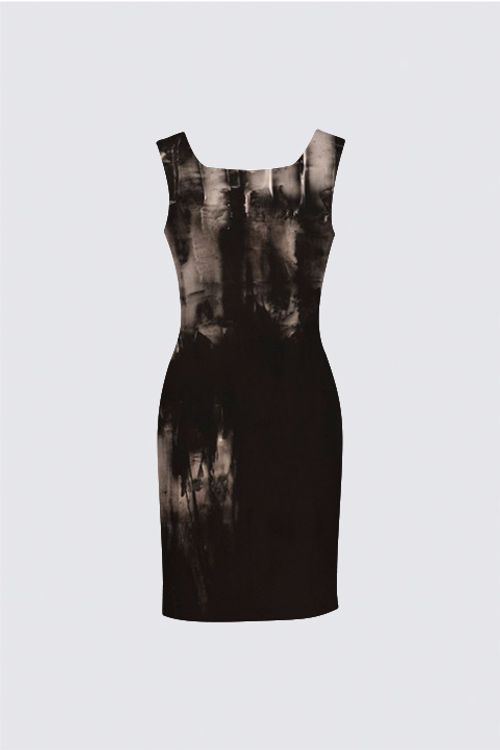 Sleeveless Square Neckline Dress