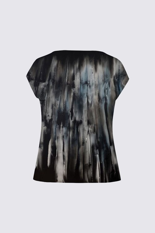 Drape Neck Cap Sleeve Tee