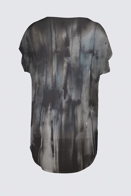 Short Sleeve V-Neck Chiffon Top